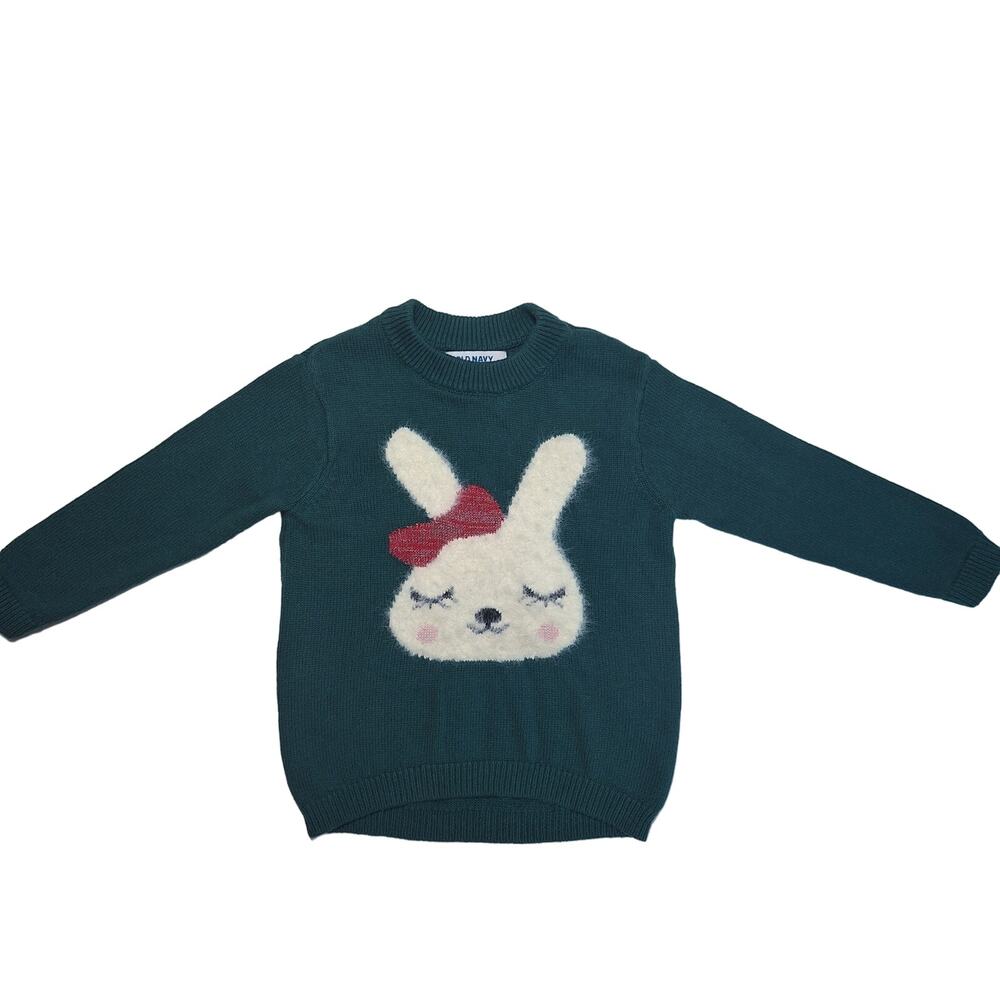 Old Navy bunny bow knit crewneck sweater